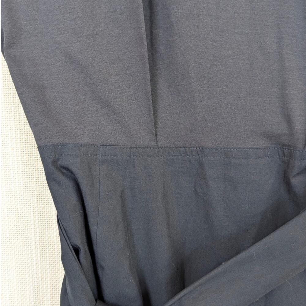 Massimo Dutti Wrap Midi Dress Womens M Navy Sleeveless Cap Sleeve V-neck Maxi - Picture 5 of 11